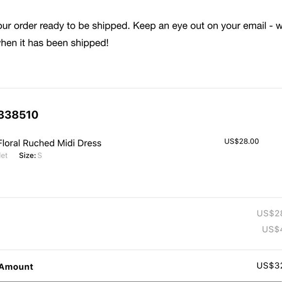 Ruched Floral MIDI Dress NWT - Picture 4 of 4